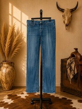Vintage Cowgirl Tuff Jeans 32x35 Western Bootcut Stretch Denim, Modern Sizing